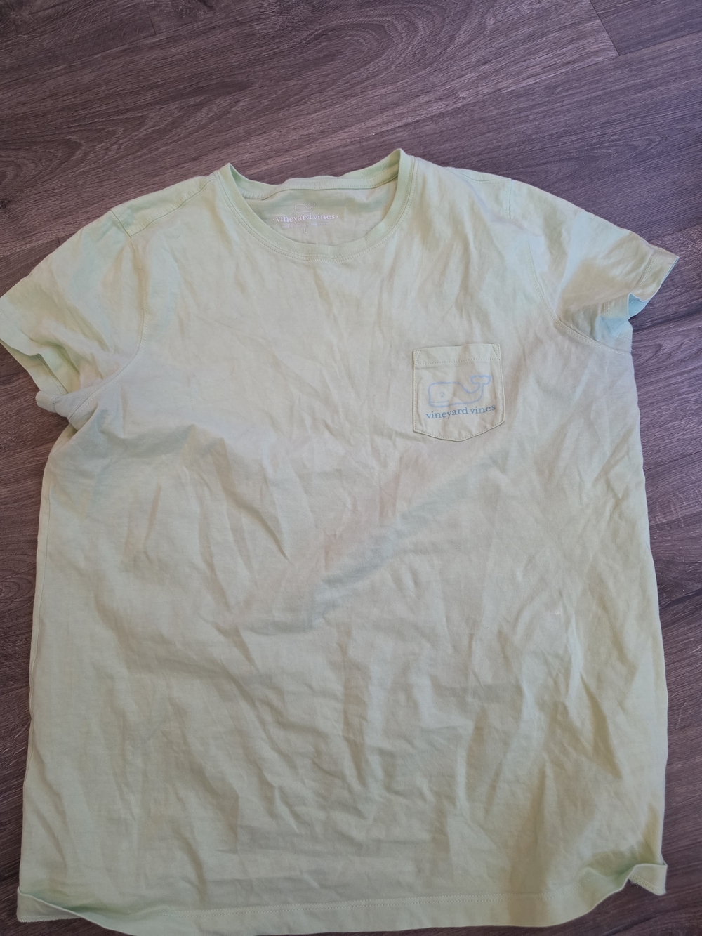 Vineyard Vines Men's Short Sleeve Pocket Tee in Pale Yellow